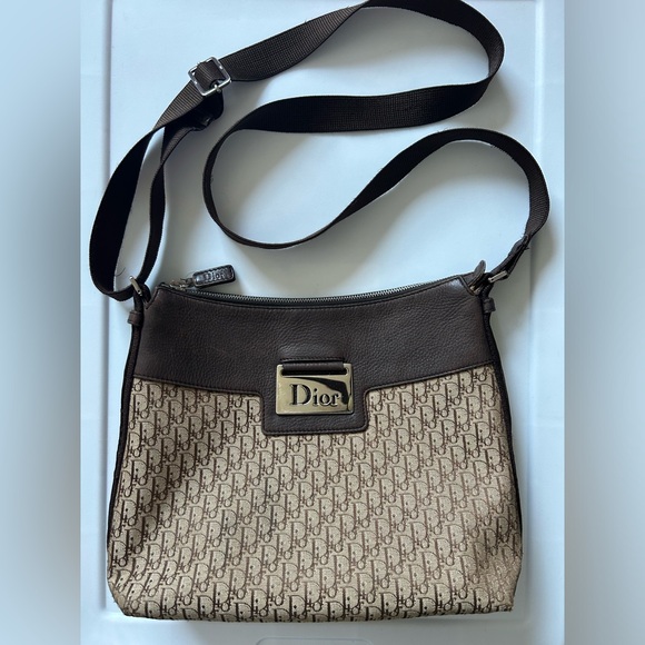 AUTHENTIC DIOR TROTTER COLUMBUS CLOTH CROSSBODY BAG - Picture 1 of 12